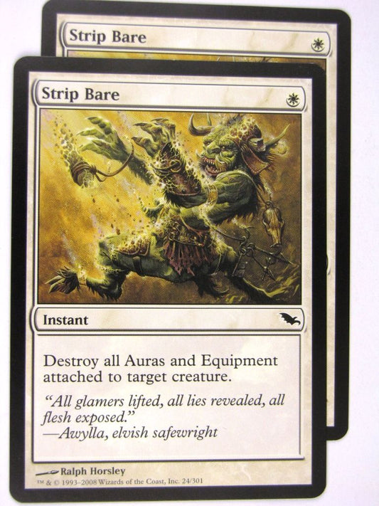 MTG Magic: the Gathering Cards: STRIP BARE x2: SHM