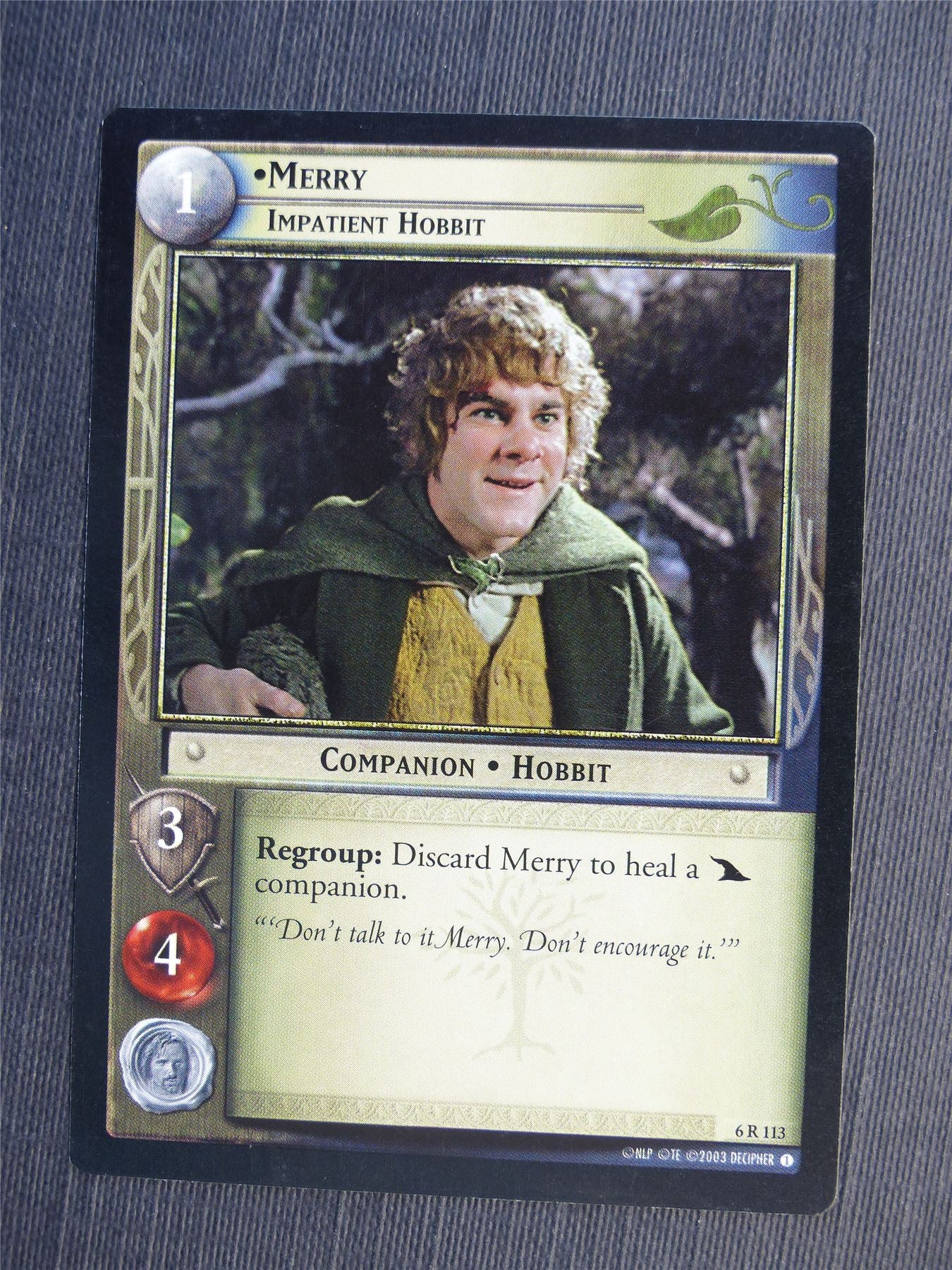 Merry 6 R 113 - LotR Cards #65Y