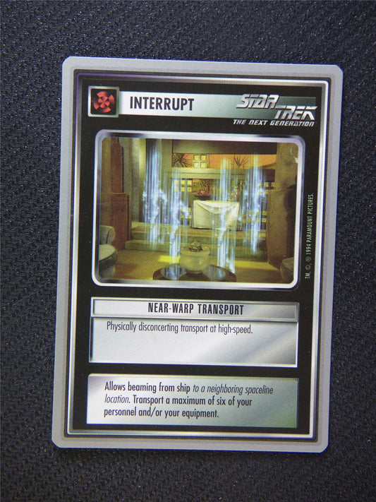 Interrupt Near Warp Transport - Star Trek Silver Border Card Decipher #2F7