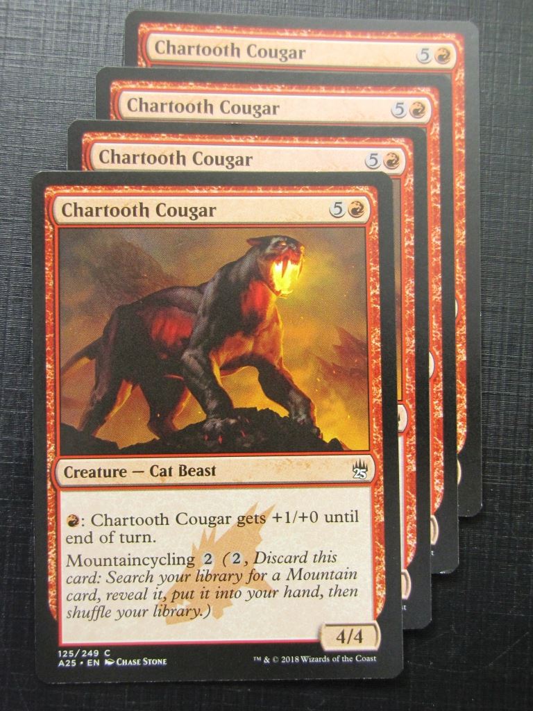 Chartooth Cougar x4 - Masters 25 - Mtg Card # 10B27