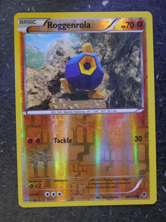 Pokemon Cards: ROGGENROLA 48/119 REVERSE HOLLOW # 5G63