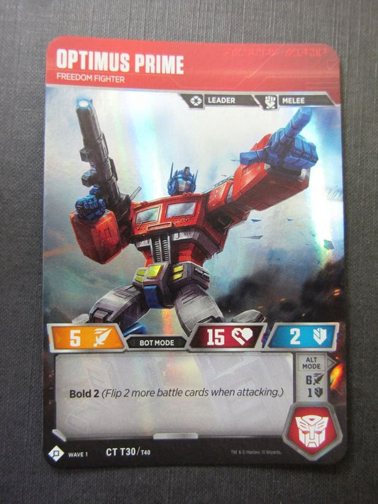 Optimus Prime Ct T30/T40 - Foil - Transformers Cards # 4J16