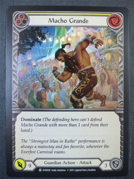 Macho Grande Yellow Foil - 1st ed Everfest - Flesh & Blood Card #6JR