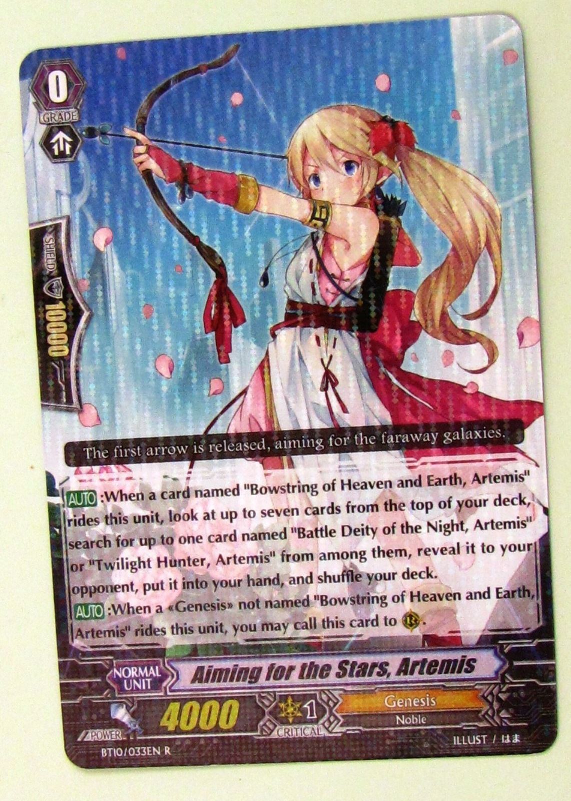 Cardfight Vanguard: Aiming for the Stars, Artemis BT10/033EN R