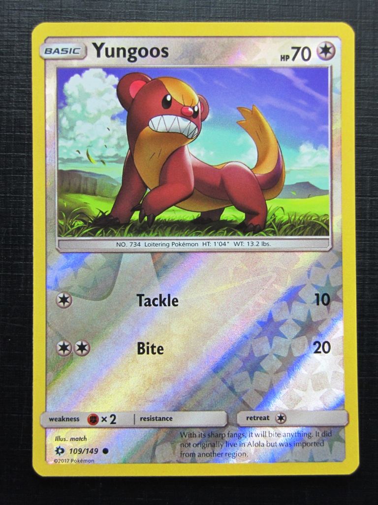 Pokemon Cards: YUNGOOS 109/149 REVERSE HOLO # 25A20