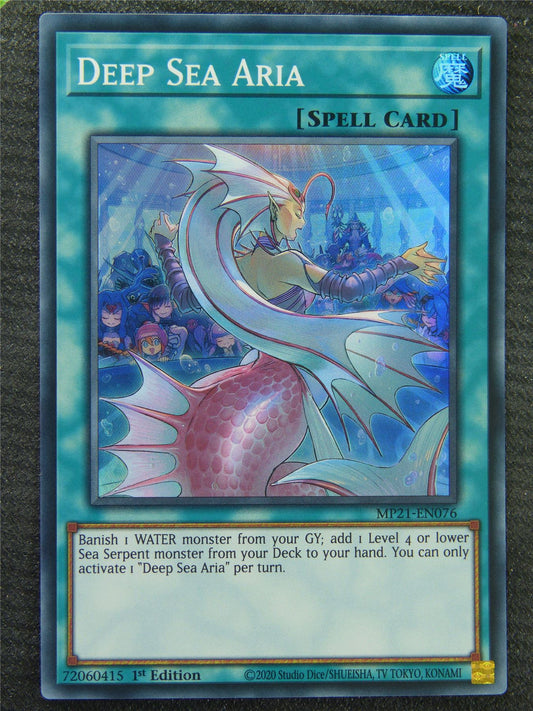 Deep Sea Aria MP21 Super Rare - 1st ed - Yugioh Card #8QW