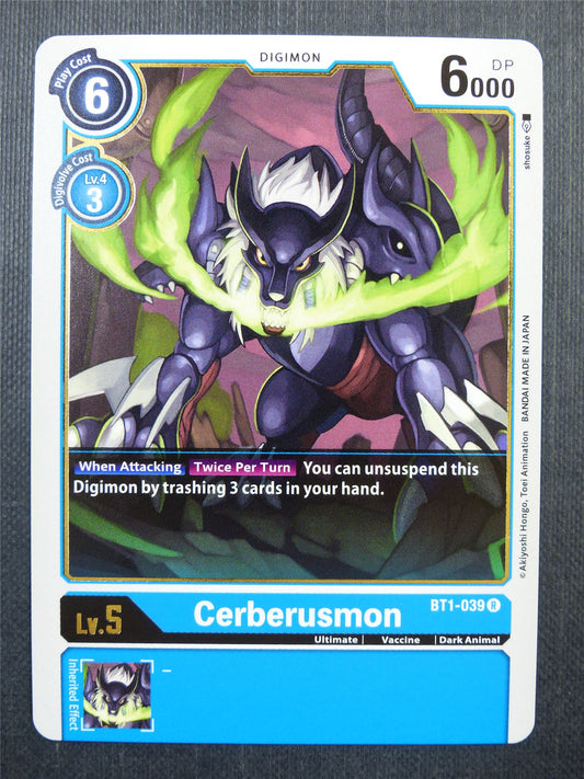 Cerberusmon BT1 R - Digimon Card #44M