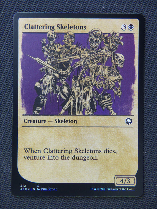 Clattering Skeletons Foil Rulebook Art - Mtg Forgotten Realms #1GE