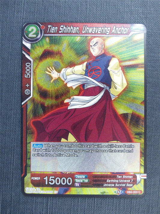 Tien Shinhan Unwavering Anchor Foil - DB2 Dragon Ball Super Card