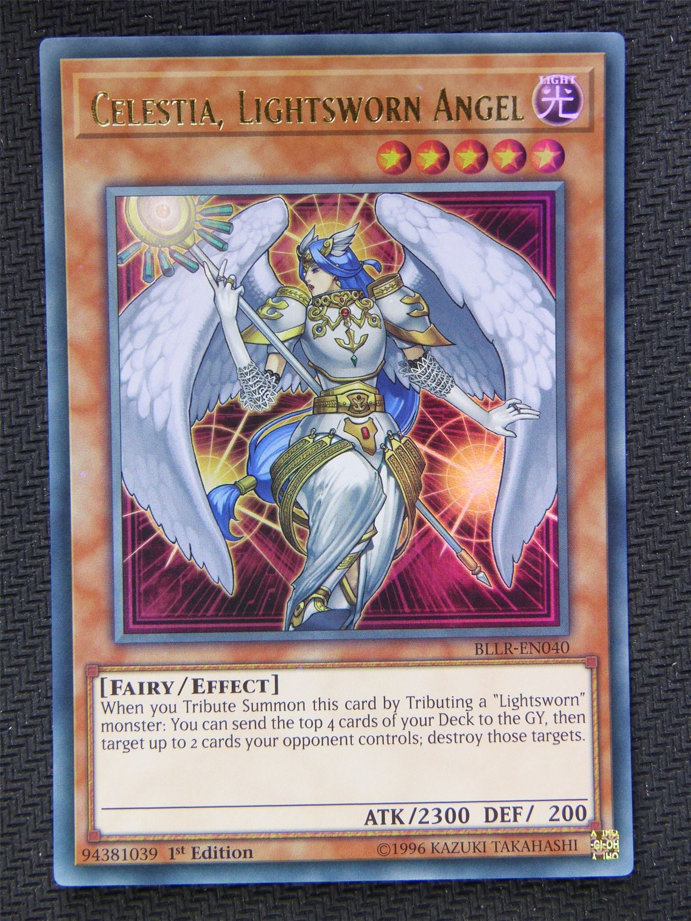 Yugioh Card - Ultra Rare - Celestia Lightsworn Angel BLLR #60N