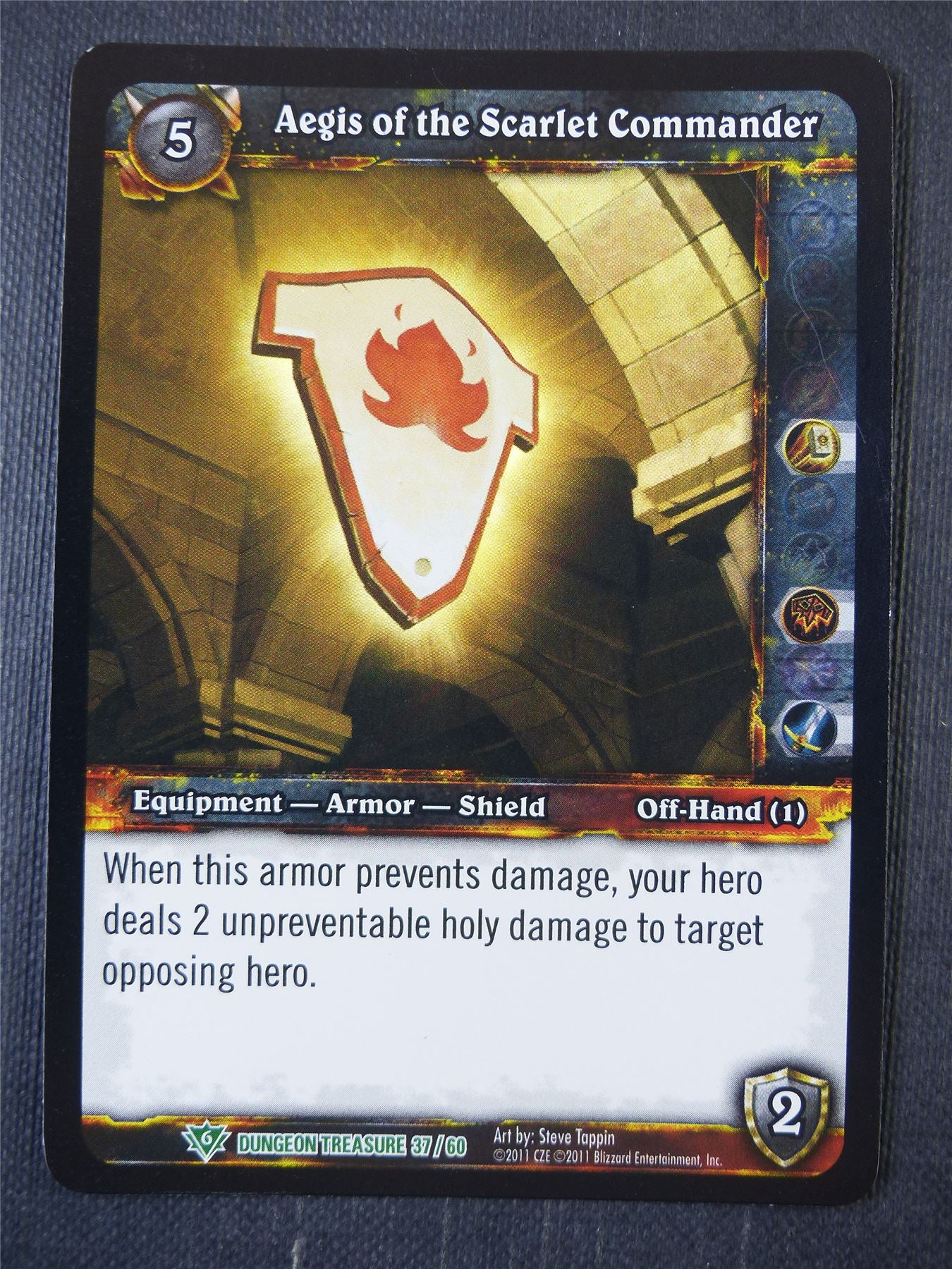 Aegis of the Scarlet Commander 37/60 Foil - WoW Card #19K