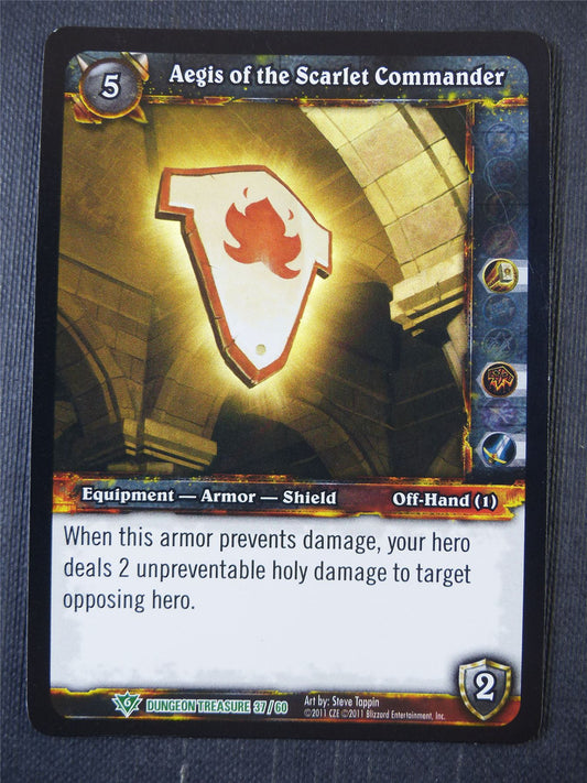 Aegis of the Scarlet Commander 37/60 Foil - WoW Card #19K