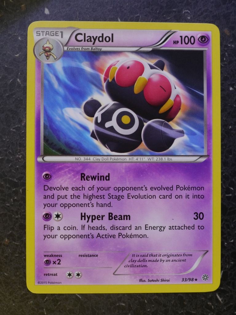 Pokemon Cards: CLAYDOLL 33/98 RARE # 7B60