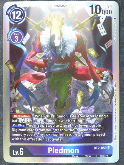 Piedmon BT2-080 SR - Digimon Cards #10T