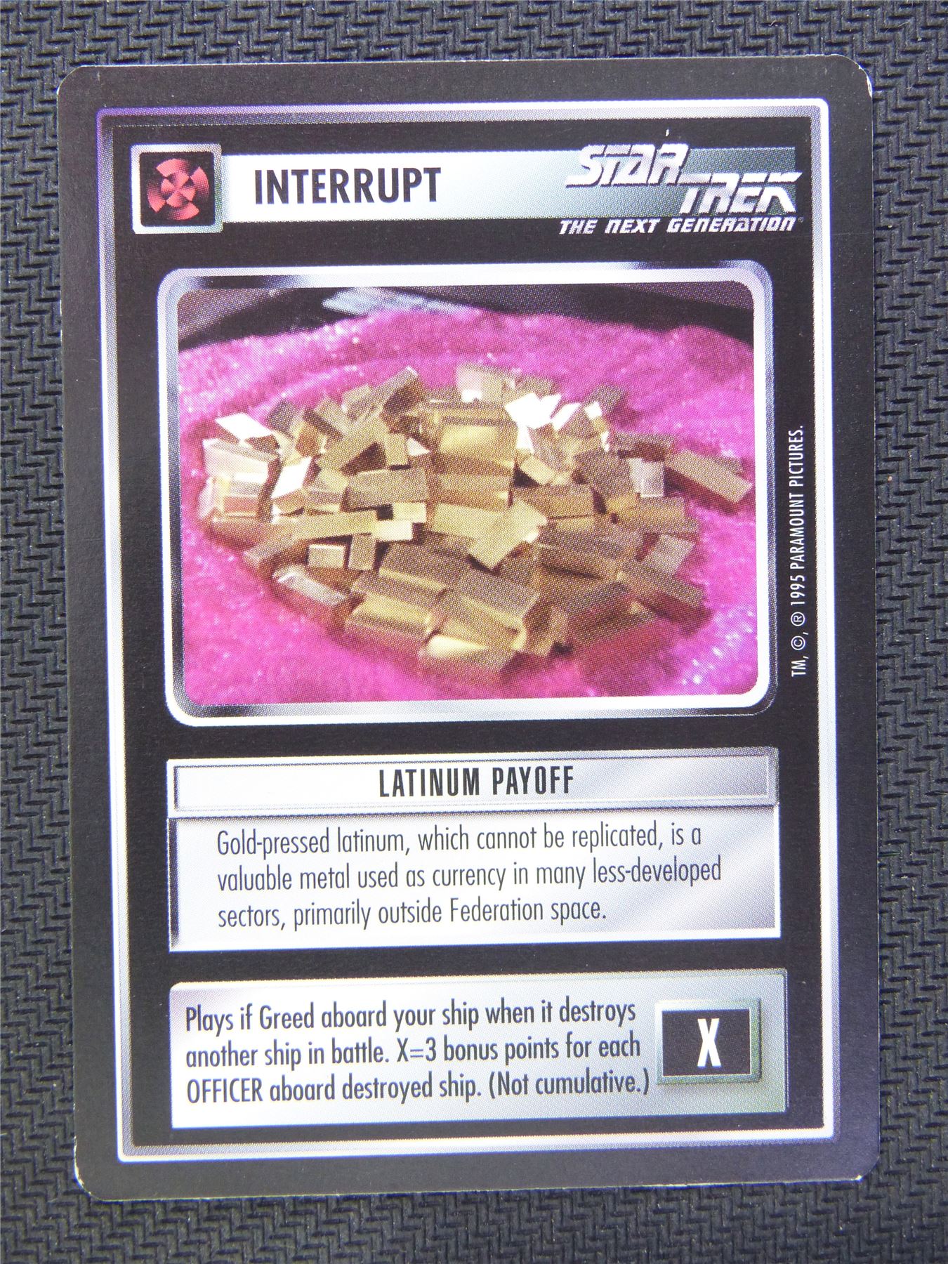 Interrupt Latinum Payoff - Star Trek CCG Next Gen #543