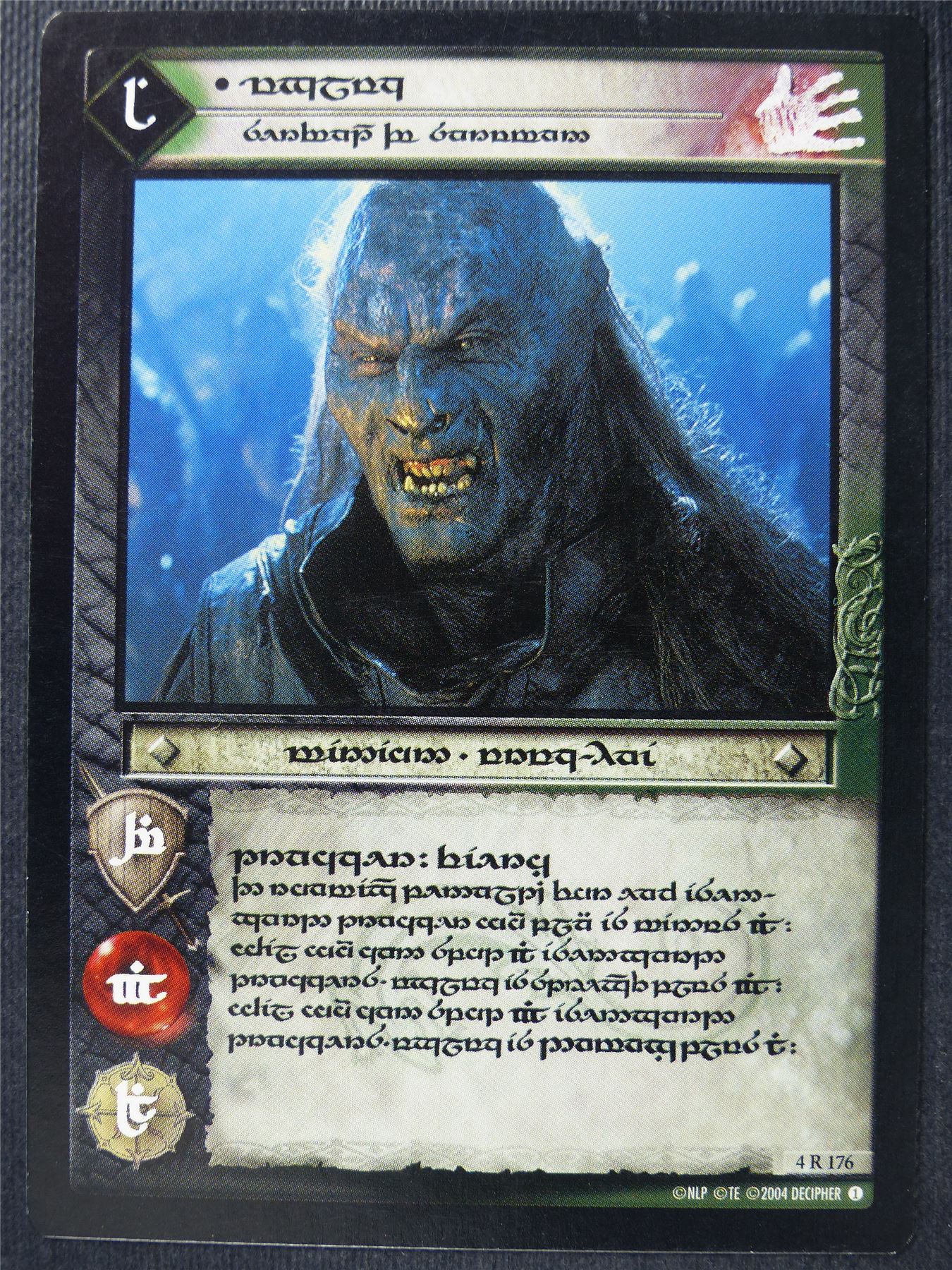 Ugluk Servant of Saruman 4 R 176 - Elvish LotR Card #3O7