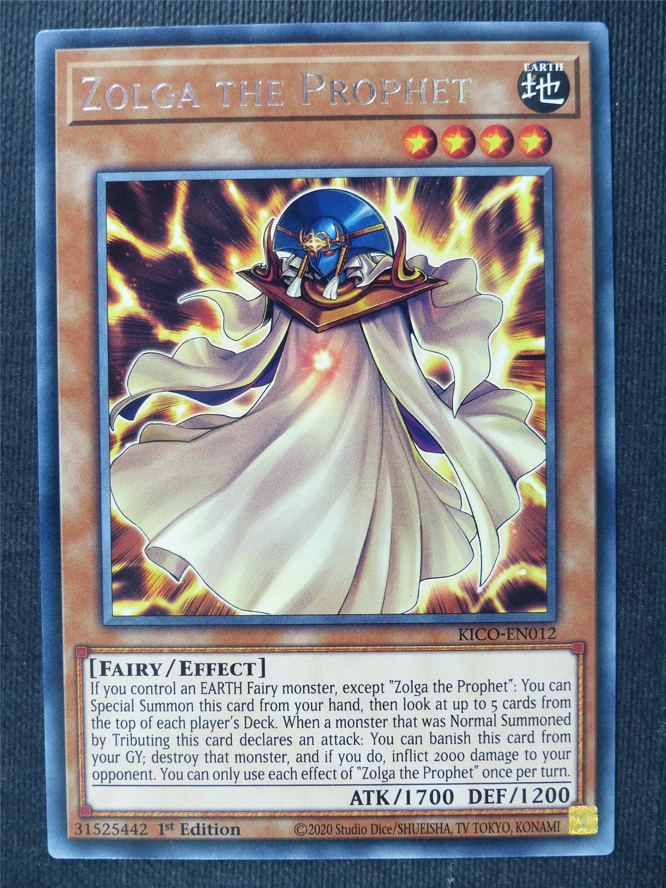 Zolga The Prophet KICO Rare - 1st ed Yugioh Cards #36Z