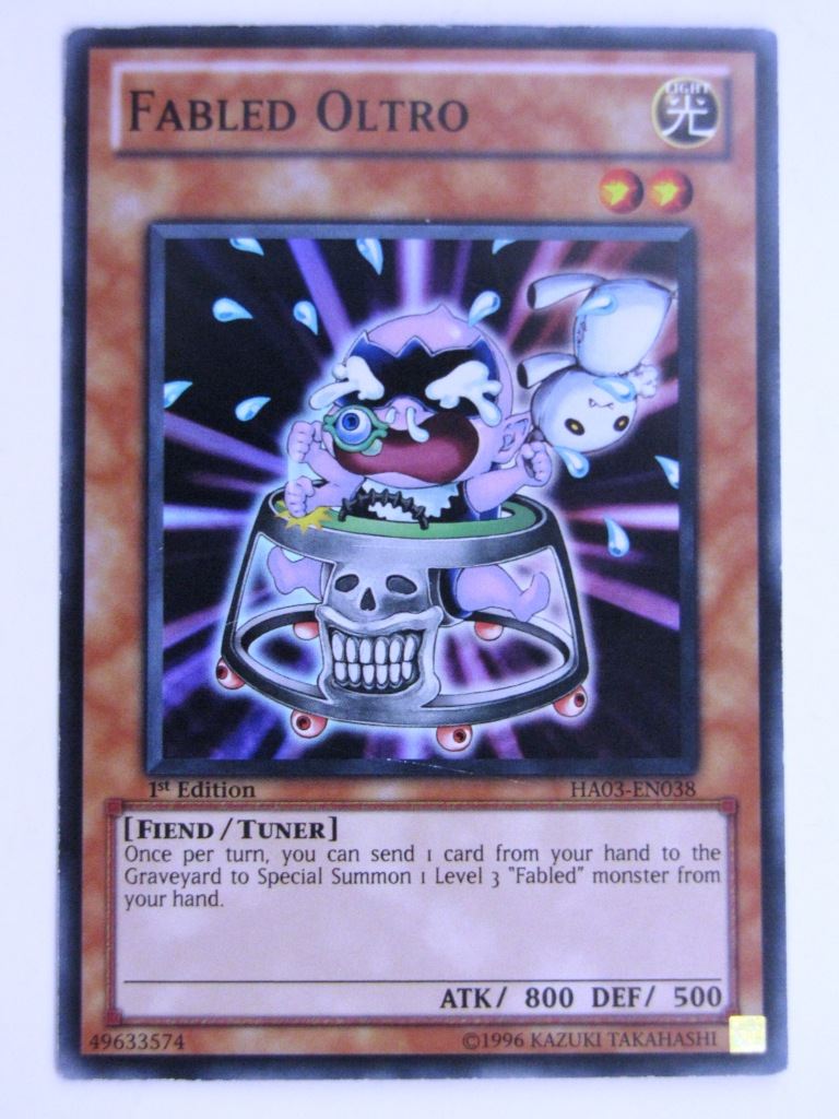 Yugioh Played Cards: FABLED OLTRO HA03 SUPER RARE # 29H50