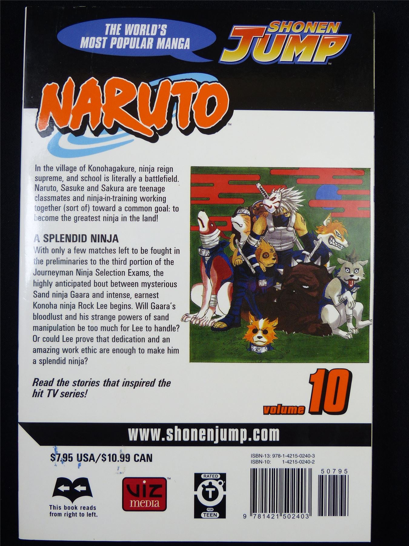 NARUTO Volume 10 - Shonen Jump Viz Manga #3HV