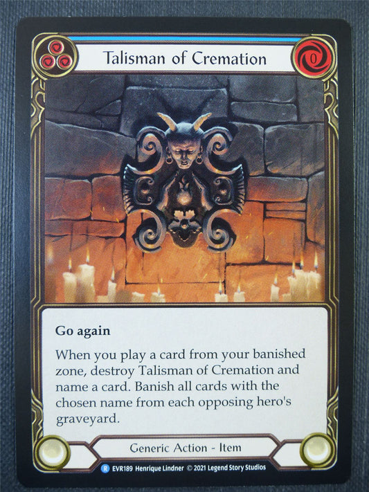 Talisman of Cremation Blue - 1st ed Everfest - Flesh & Blood Card #6IB