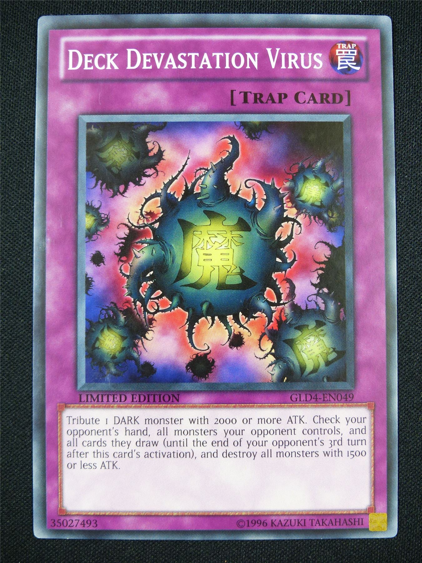 Deck Devastation Virus GLD4 - lim ed Yugioh Card #11I