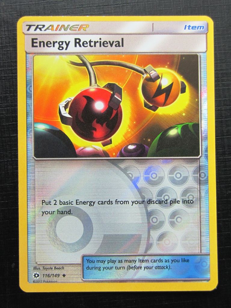 Pokemon Cards: ENERGY RETRIEVAL 116/149 REVERSE HOLO # 24J78