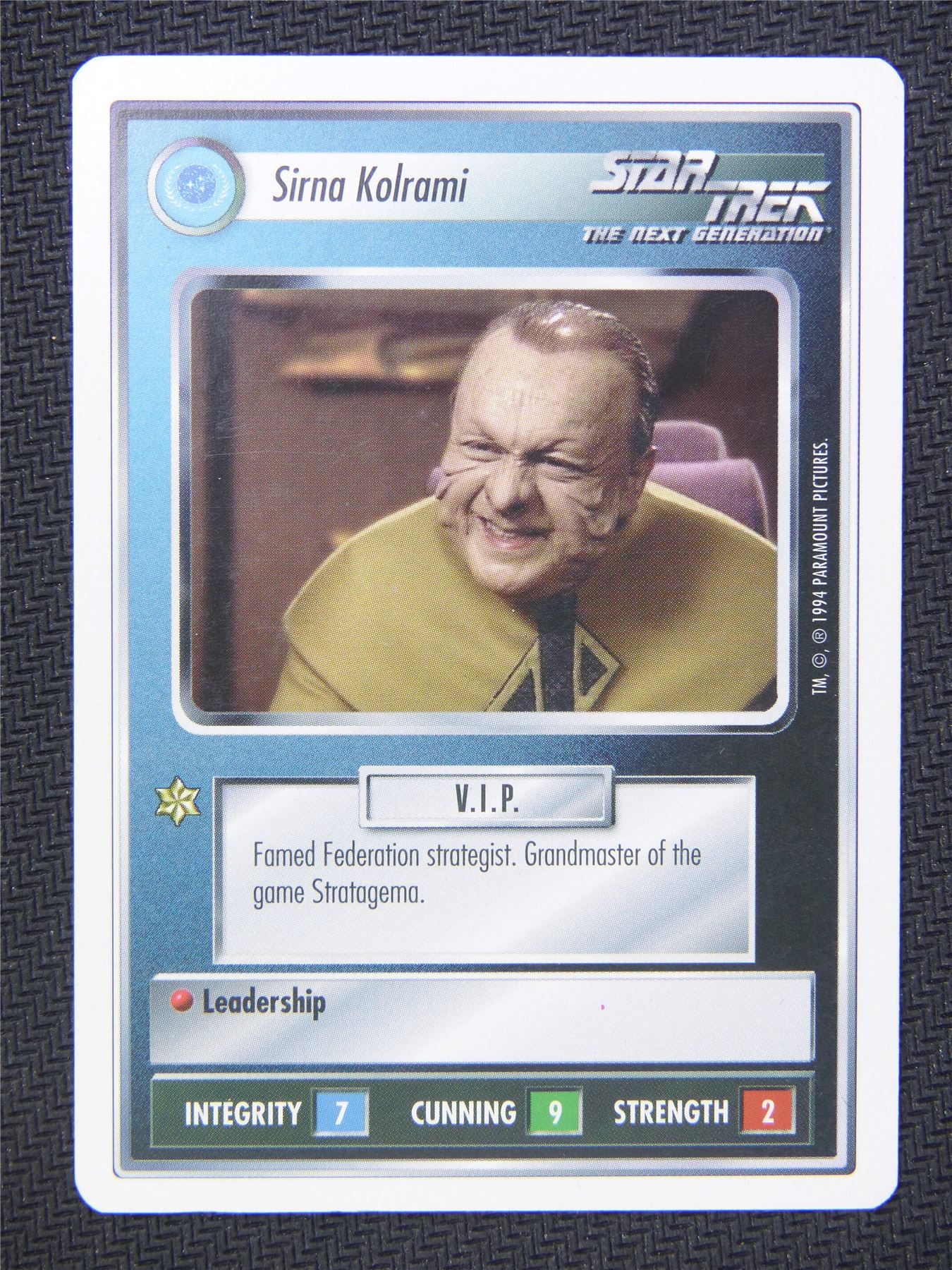 Sirna Kolrami White Border - Star Trek Next Gen Card #4OD