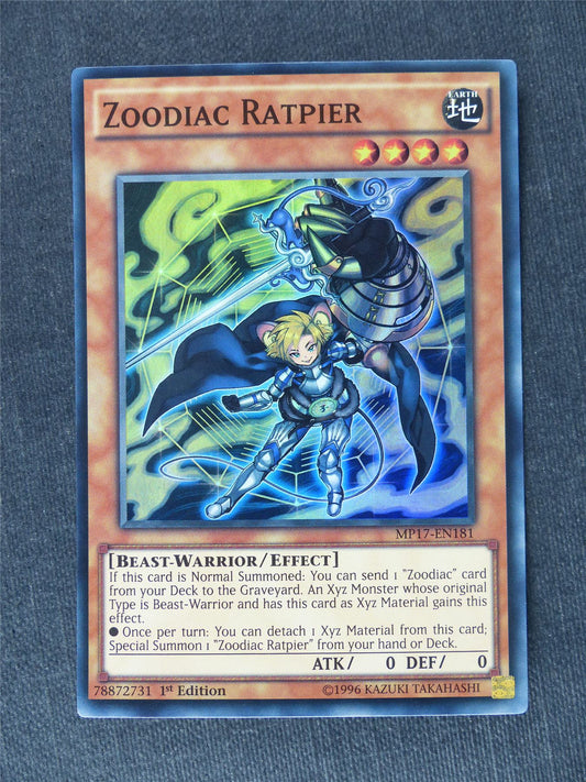 Zoodiac Ratpier MP17 Super Rare - 1st ed - Yugioh Cards #TS