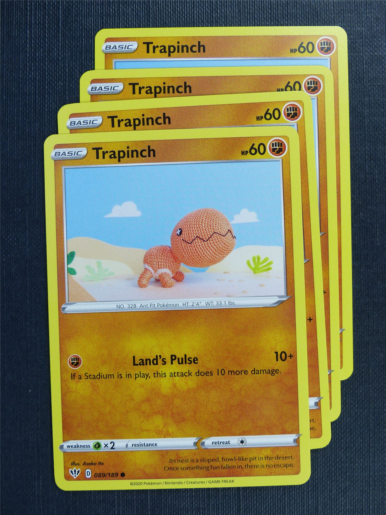 Trapinch 089/189 x4  - DAA - Pokemon Card #3FI