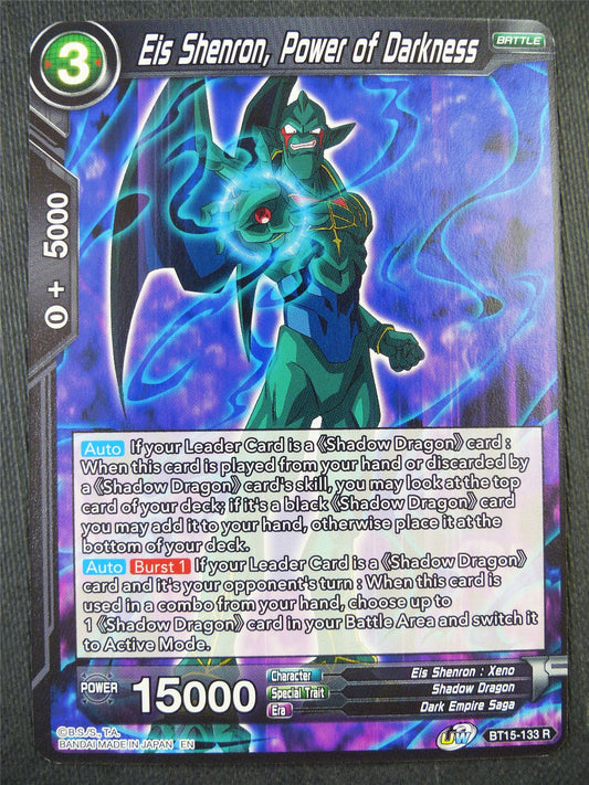 Eis Shenron Power of Darkness BT15 R - Dragon Bal Super Card #92V