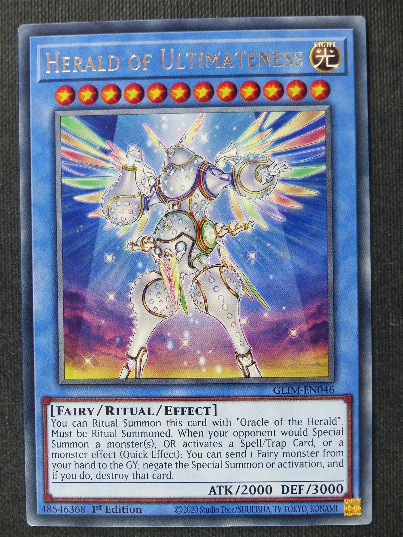 Herald of Ultimateness GEIM Rare - 1st ed - Yugioh Cards #2N2