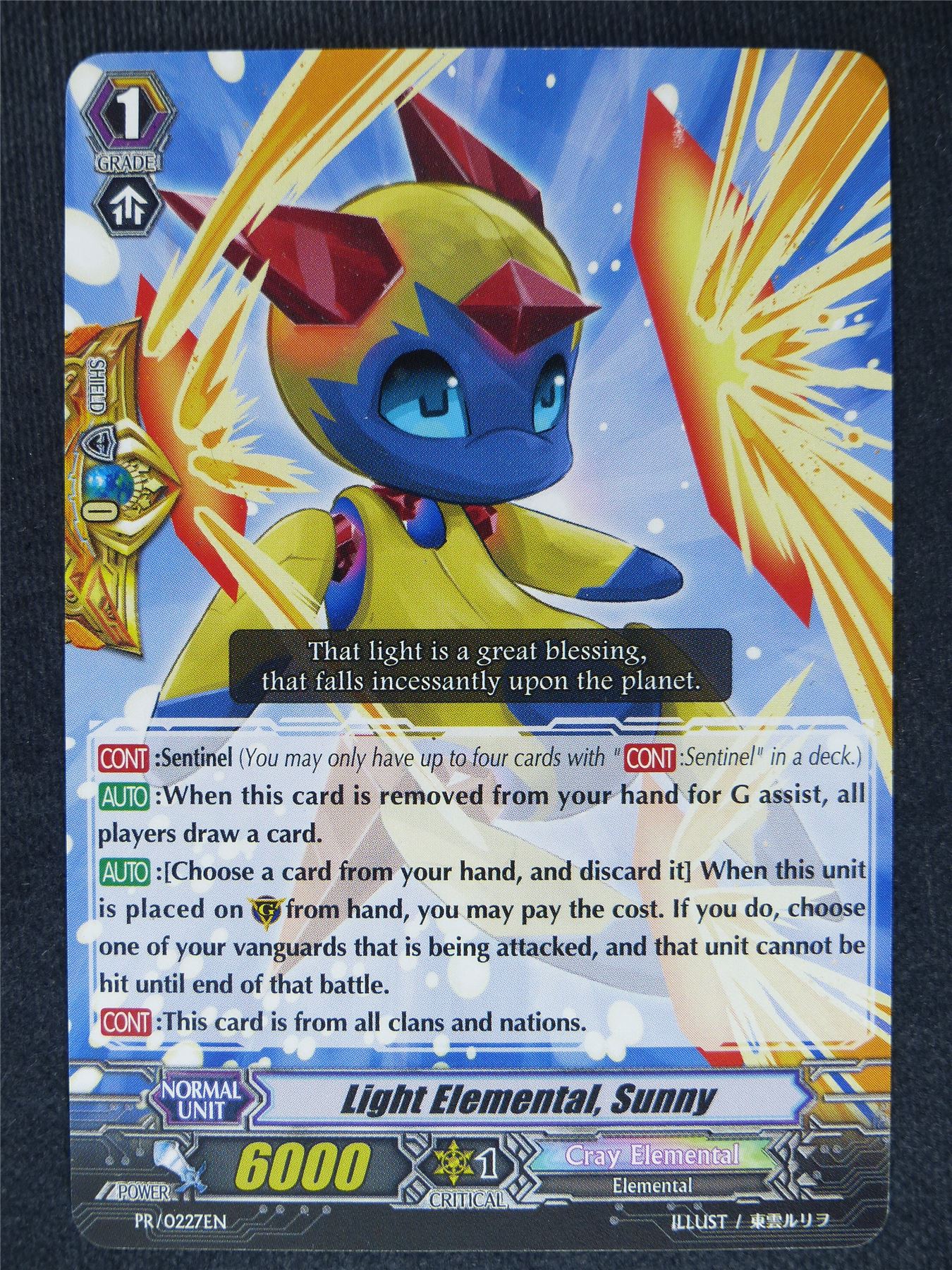 Light Elemental Sunny PR Promo - Vanguard Cards #KJ