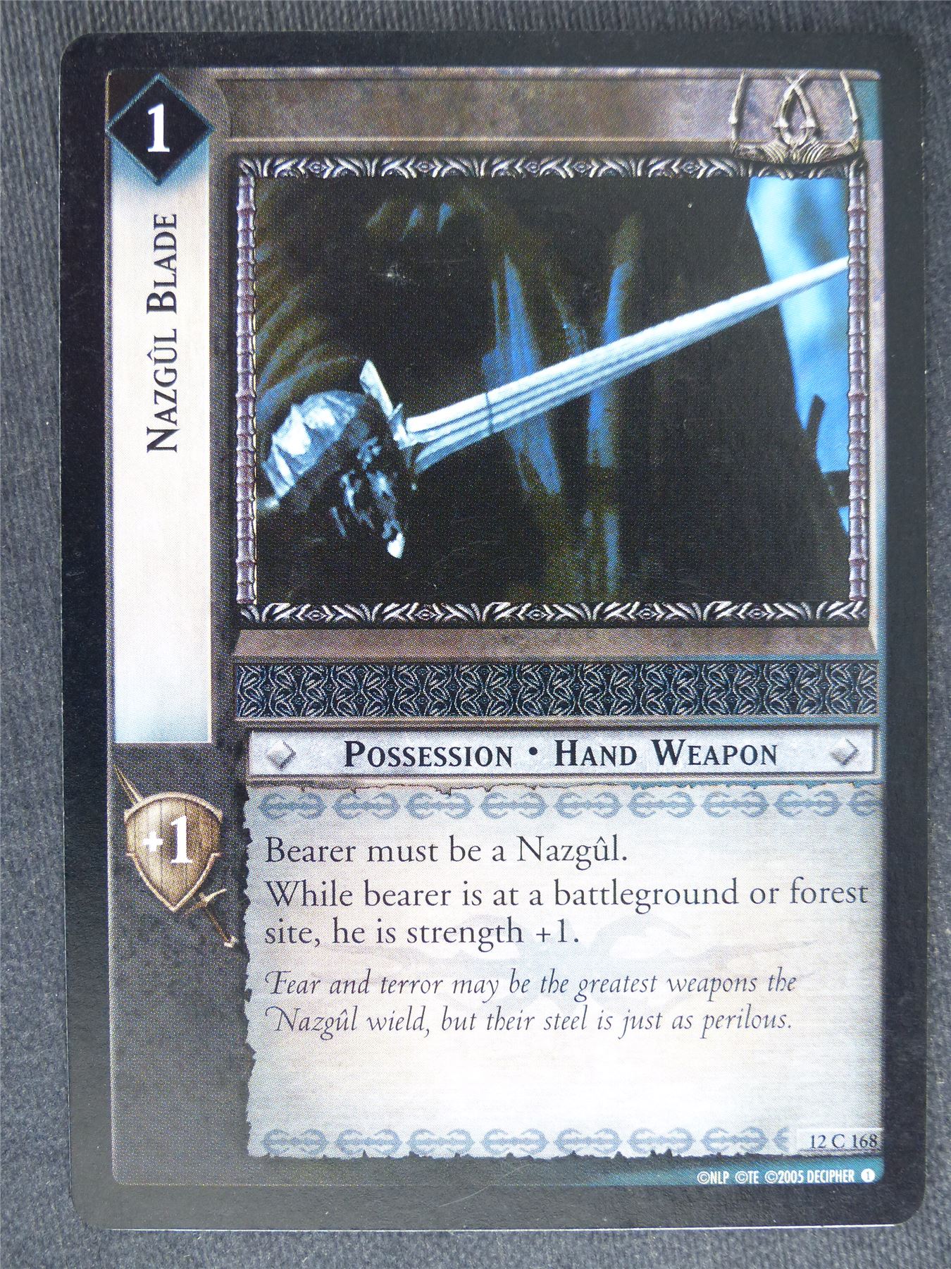 nazgul Blade 12 C 168 - played - LotR Cards #RK