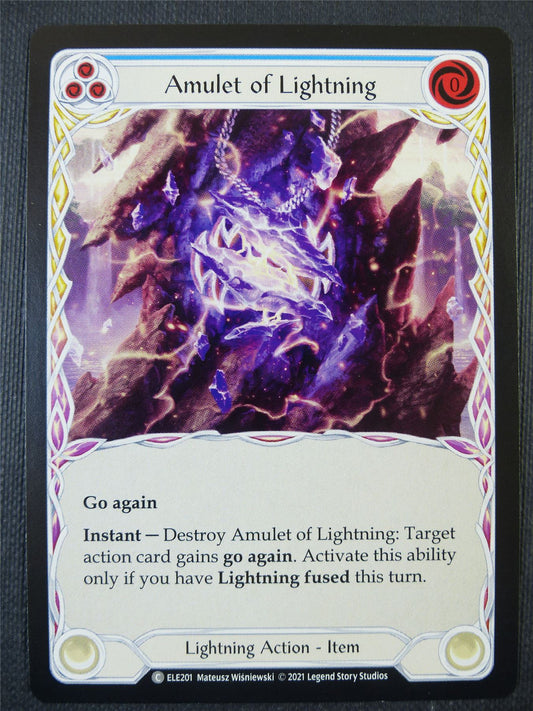 Amulet of Lightning - Blue - Tales of Aria 1st ed - Flesh and Blood Card #642