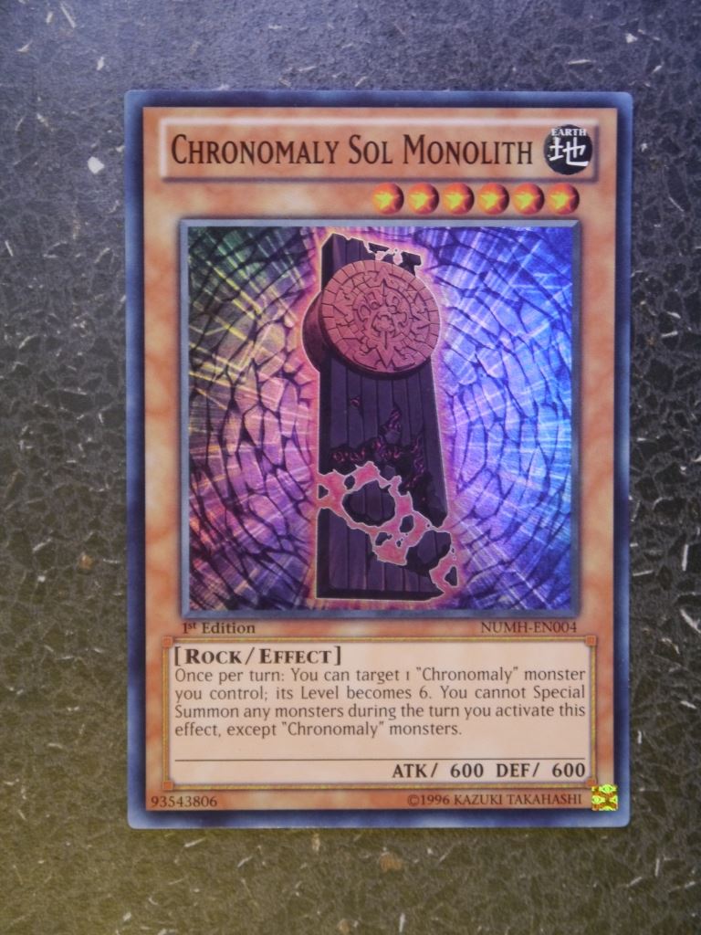 Yugioh Cards:CHRONOMALY SOL MONOLITH NUMH  SUPER RARE # 2H56