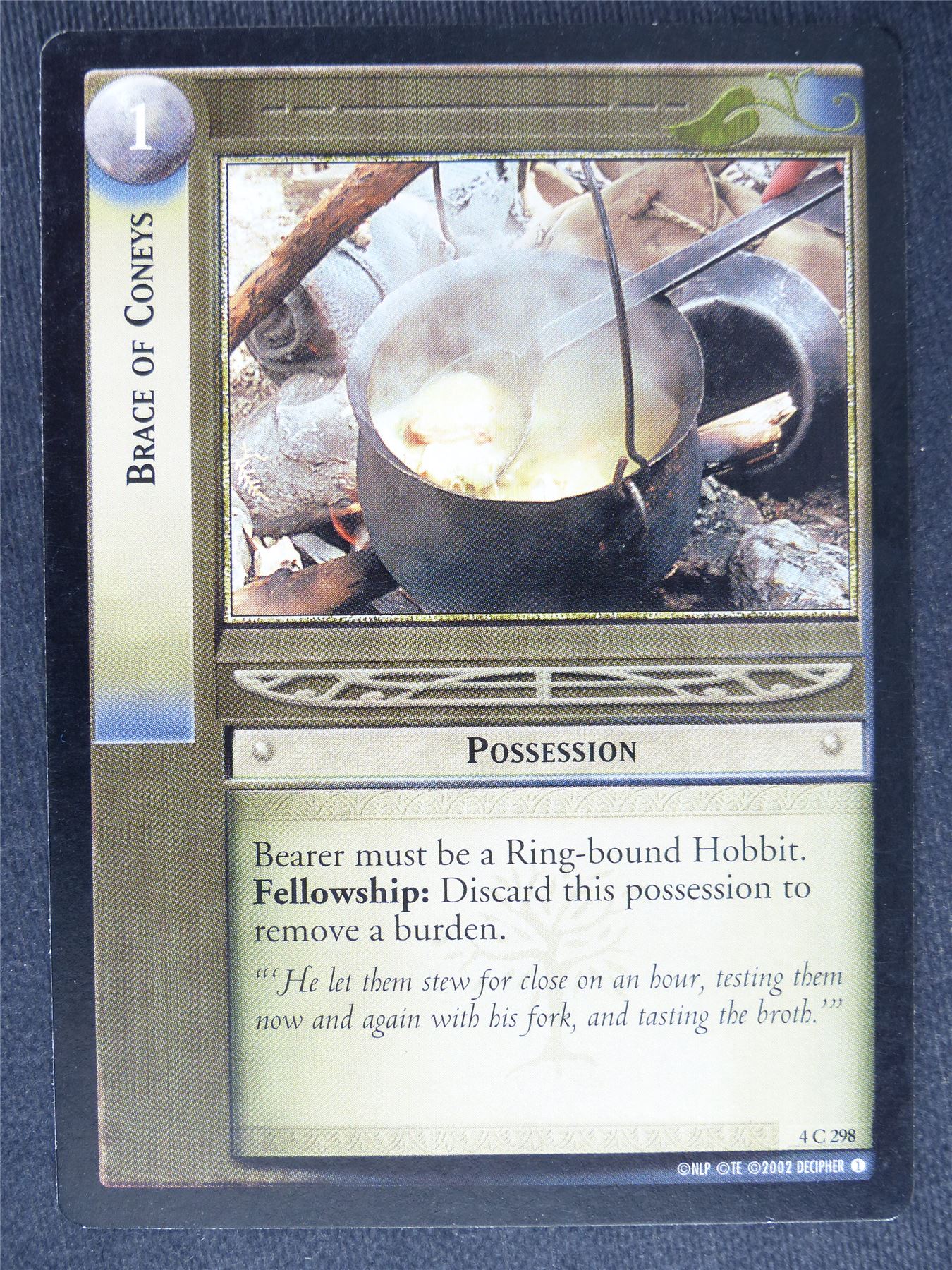 Brace of Coneys 4 C 298 - played - LotR Cards #P7