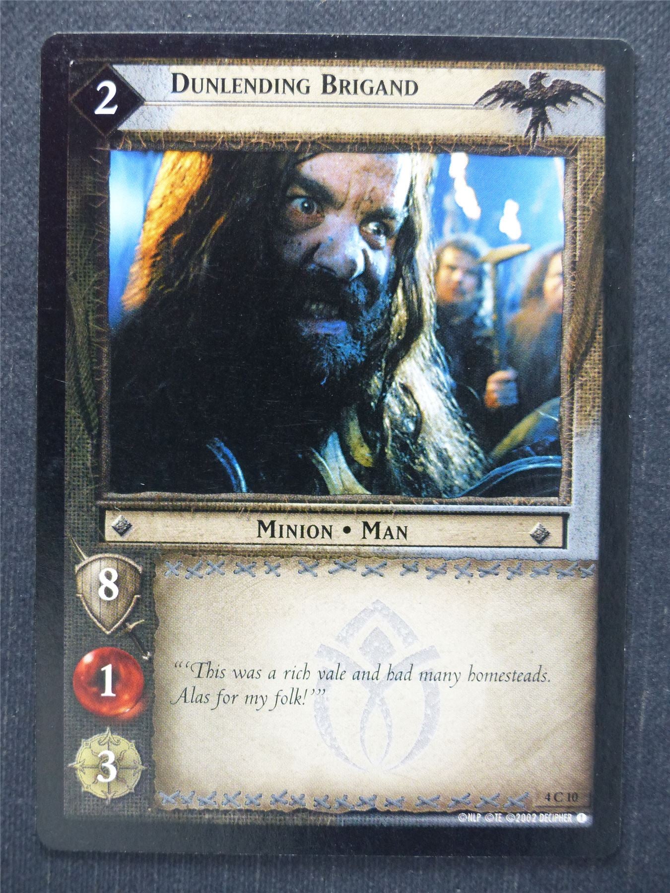 Dunlending Brigand 4 C 10 - LotR Cards #PY