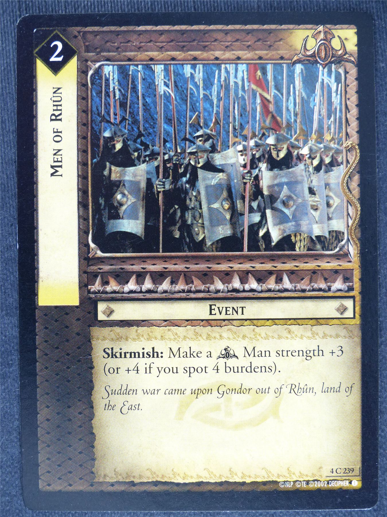 Men of Rhun 4 C 239 - played - LotR Cards #FX