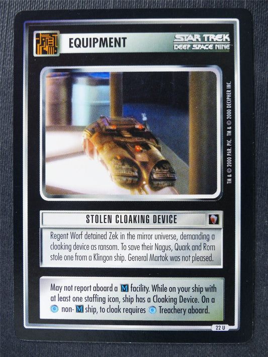 Stolen Cloaking Device - DS9 - Star Trek Card #4XO