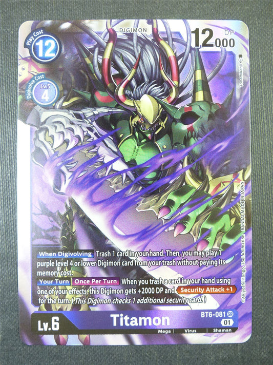 Titamon BT6-081 SR - Digimon Card #1YS