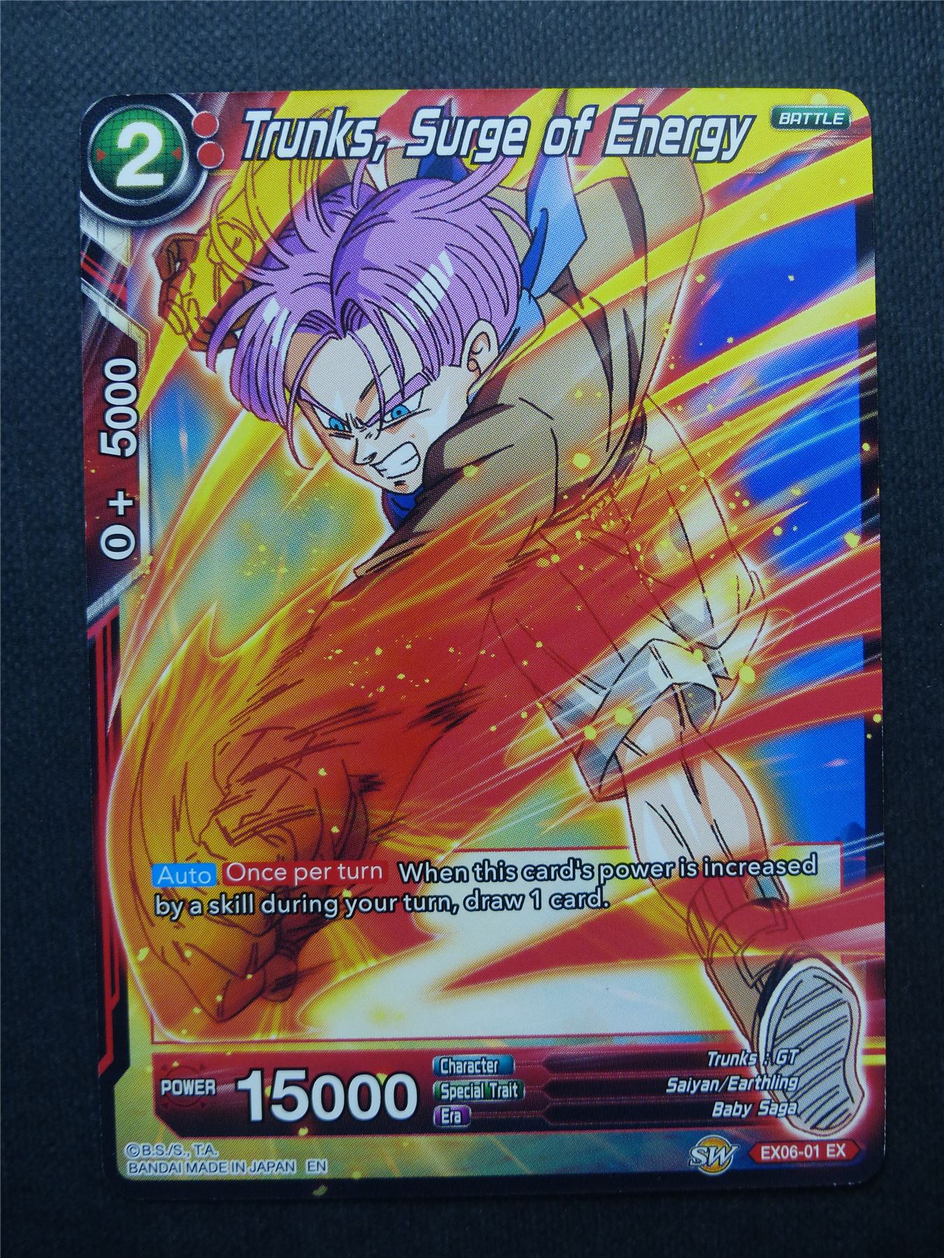 Trunks Surge of Energy EX - Dragon Ball Super Cards #1JA