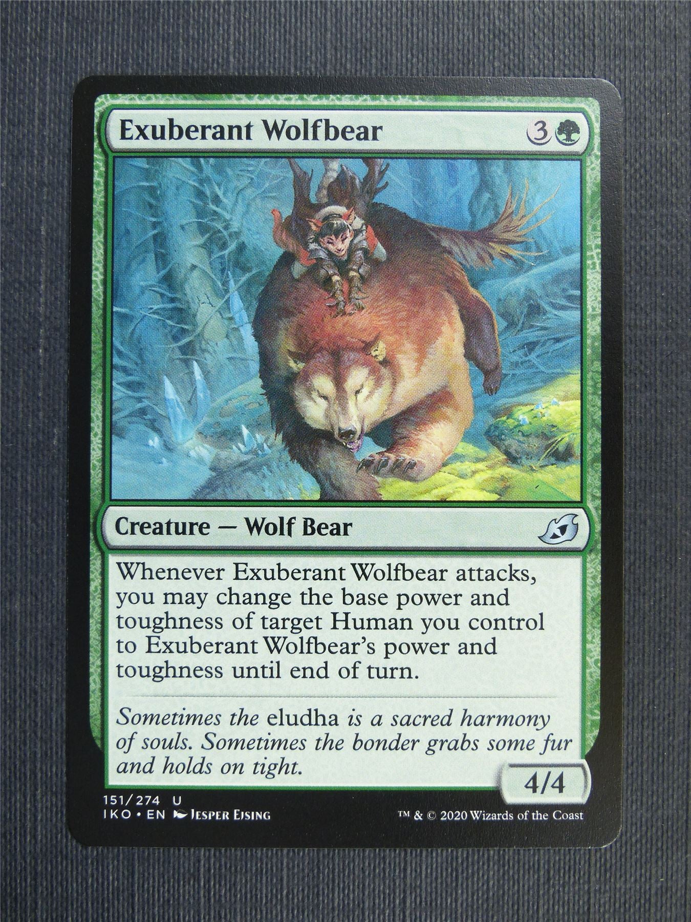 Exuberant Wolfbear - IKO Mtg Card