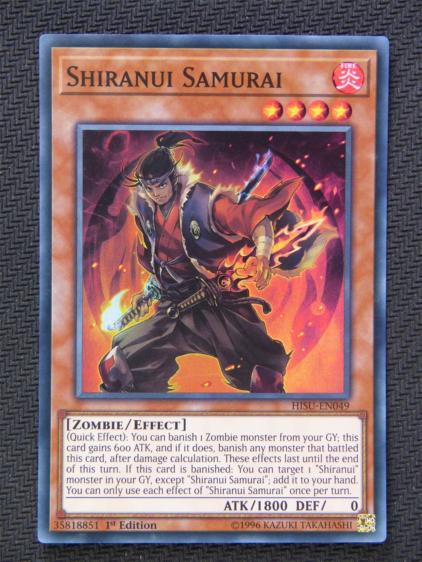 Shiranui Samurai HISU - Super Rare - Yugioh Card #5TU