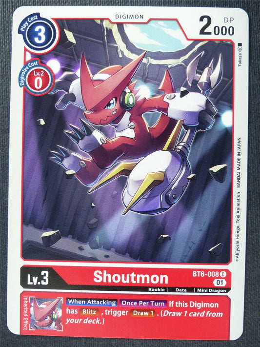 Shoutmon BT6-008 C - Digimon Card #4IV