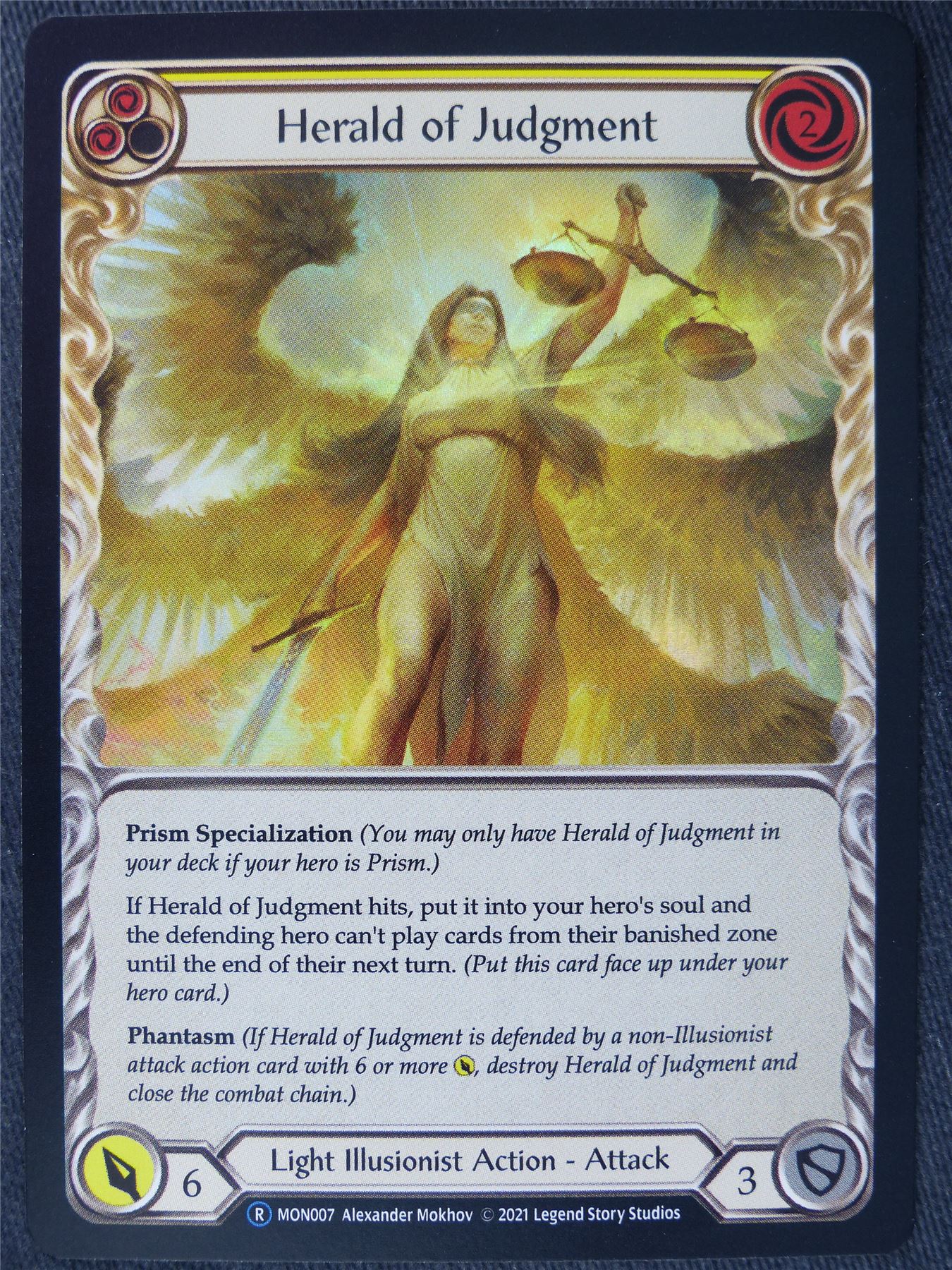 Herald of Judgment Yellow Foil - Monarch Unlimited - Flesh and Blood Cards #IF