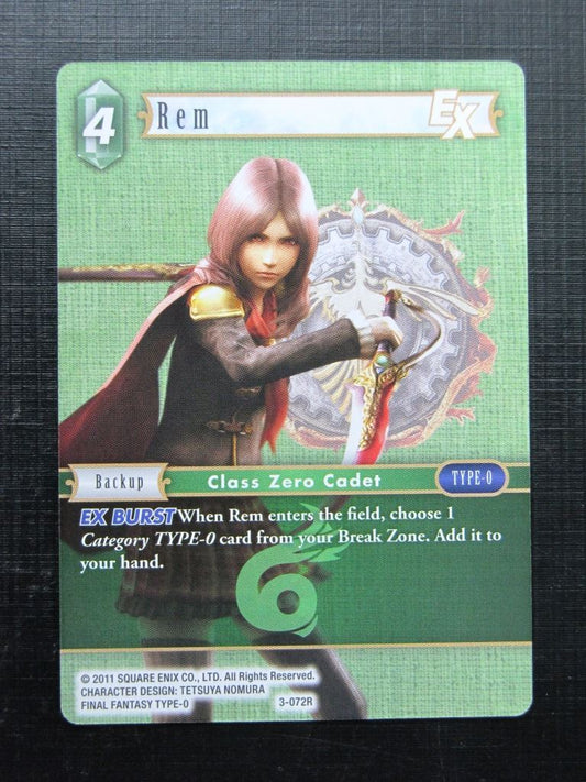 Final Fantasy Cards: REM 3-072R # 2J47