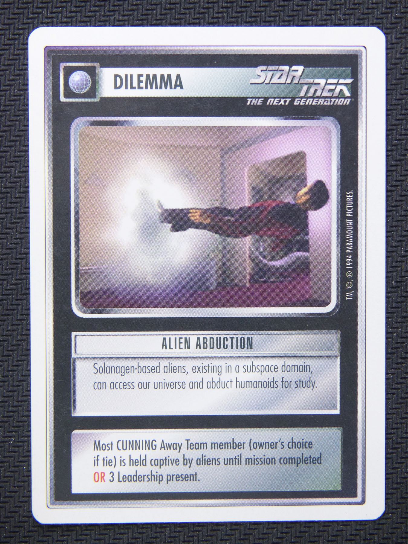 Dilemma Alien Abduction - Star Trek CCG Next Gen #4XU