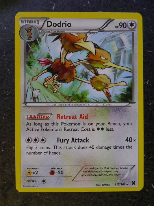 Pokemon Cards: DODRIO 117/162 RARE # 5J53