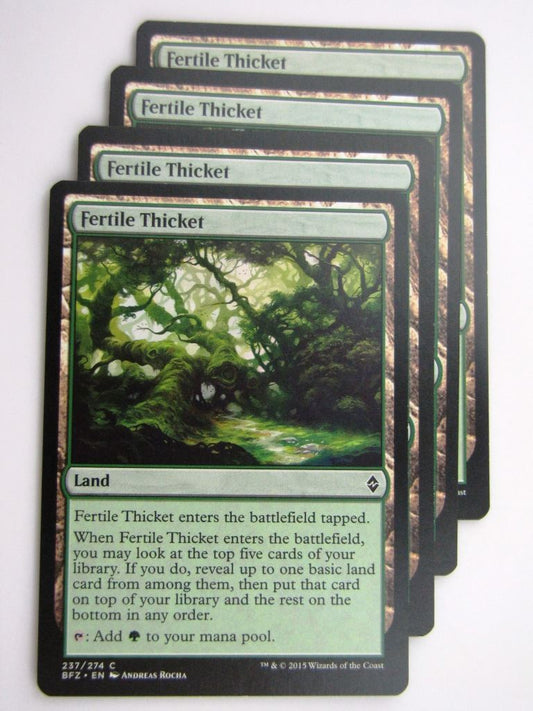 MTG Cards: BATTLE FOR ZENDIKAR: FERTILE THICKET x4 # 37B8