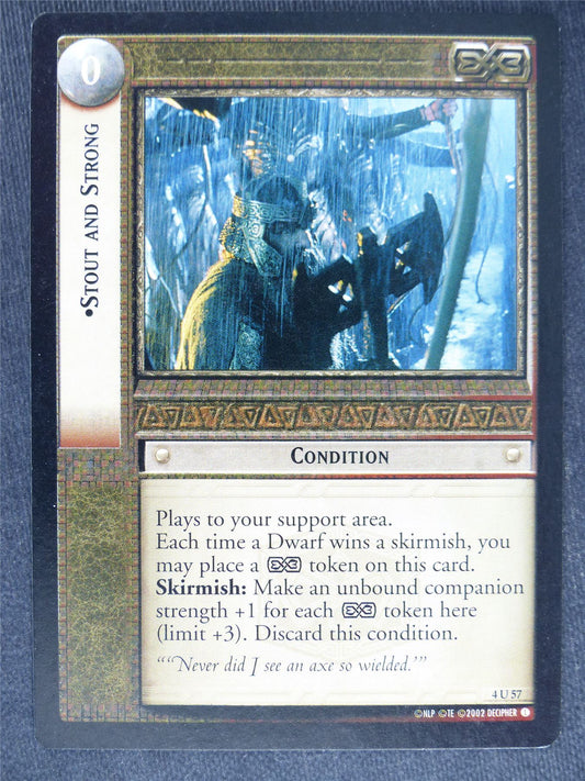 Stout and Strong 4 U 57 - played - LotR Cards #UA